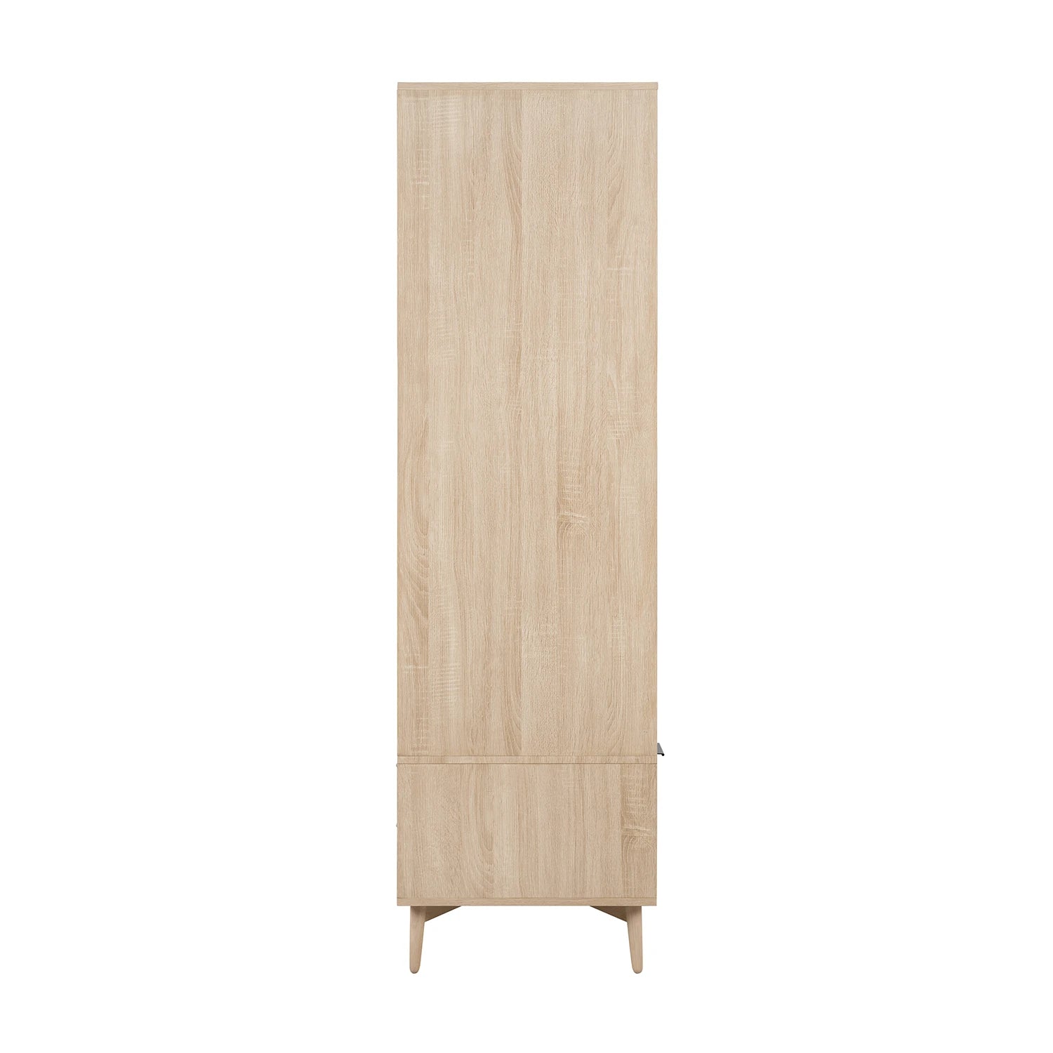 Salford Natural Oak Finish Gents Wardrobe - Side view