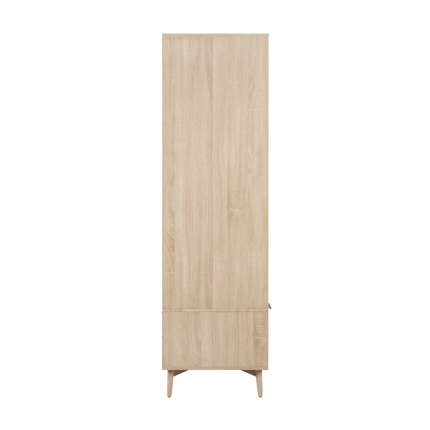 Salford Natural Oak Finish Gents Wardrobe - Side view