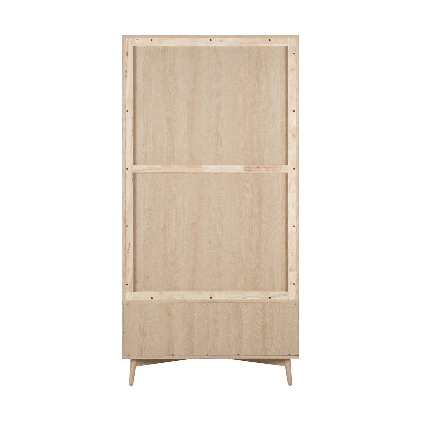 Salford Natural Oak Finish Gents Wardrobe - Rear View