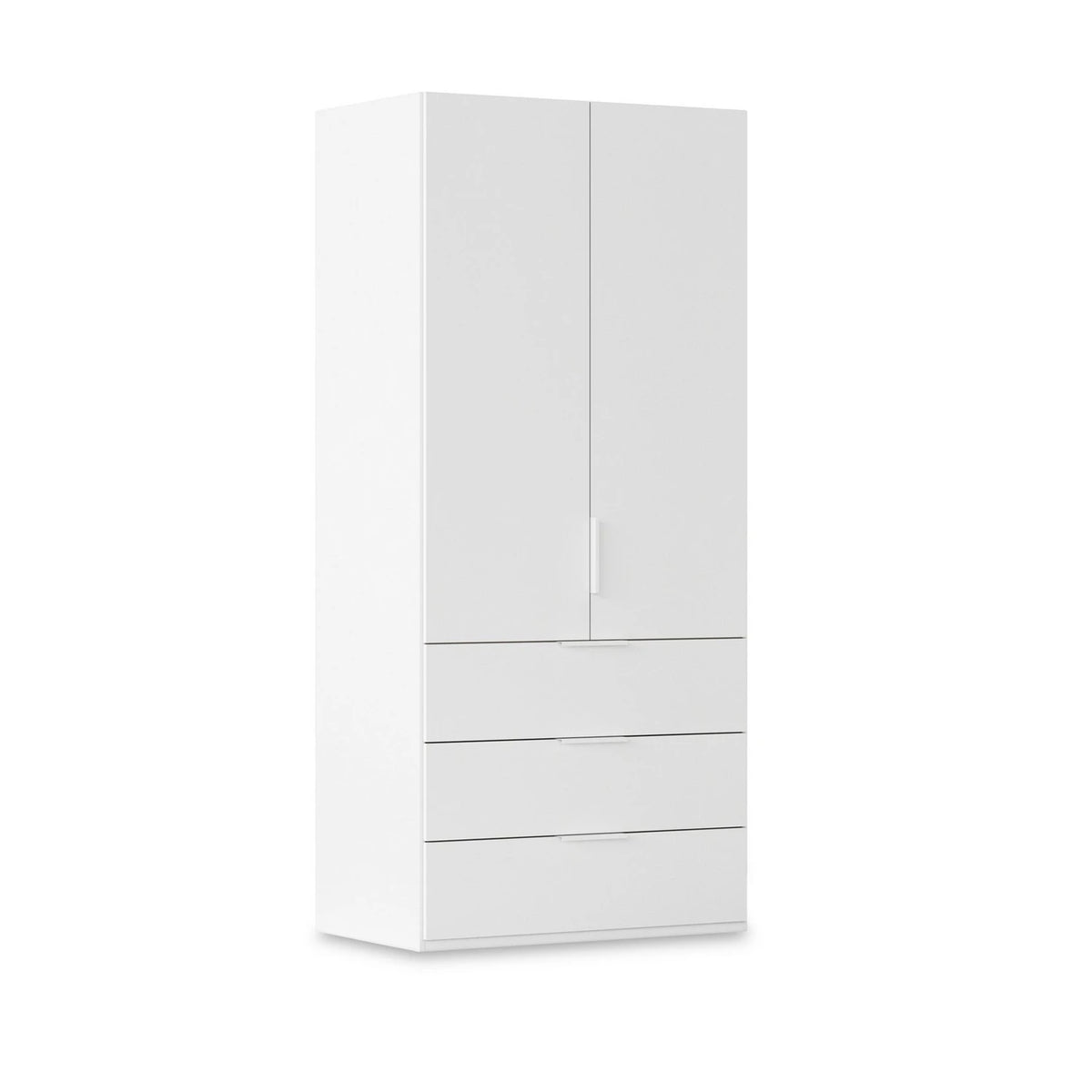 Rauch Haven 2 Door Combi Wardrobe with Décor Doors in White