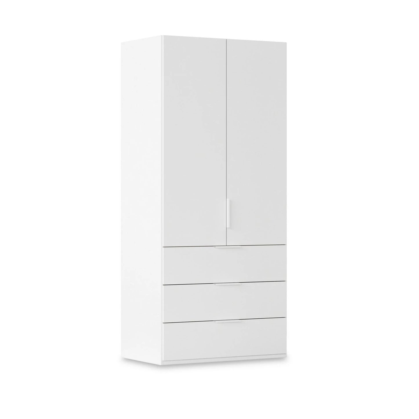 Rauch Haven 2 Door Combi Wardrobe with Décor Doors in White