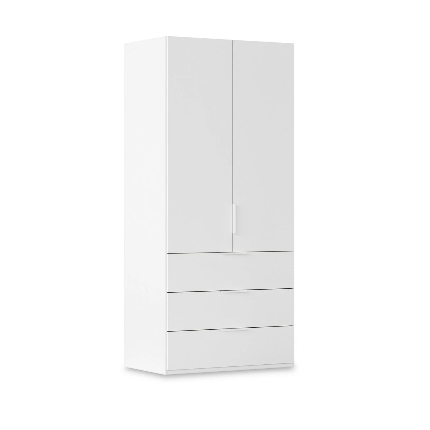 Rauch Haven 2 Door Combi Wardrobe with Décor Doors in White