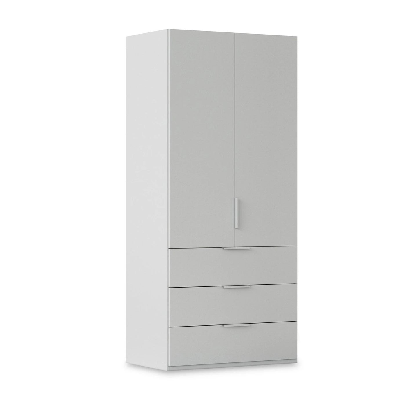 Rauch Haven 2 Door Combi Wardrobe with Décor Doors in Silk Grey