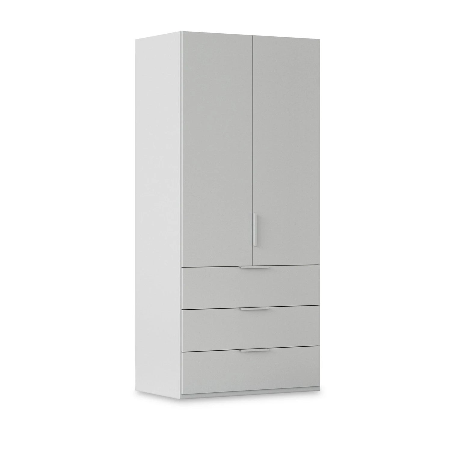 Rauch Haven 2 Door Combi Wardrobe with Décor Doors in Silk Grey