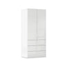 Rauch Haven 2 Door Combi Wardrobe with Glass Doors in White