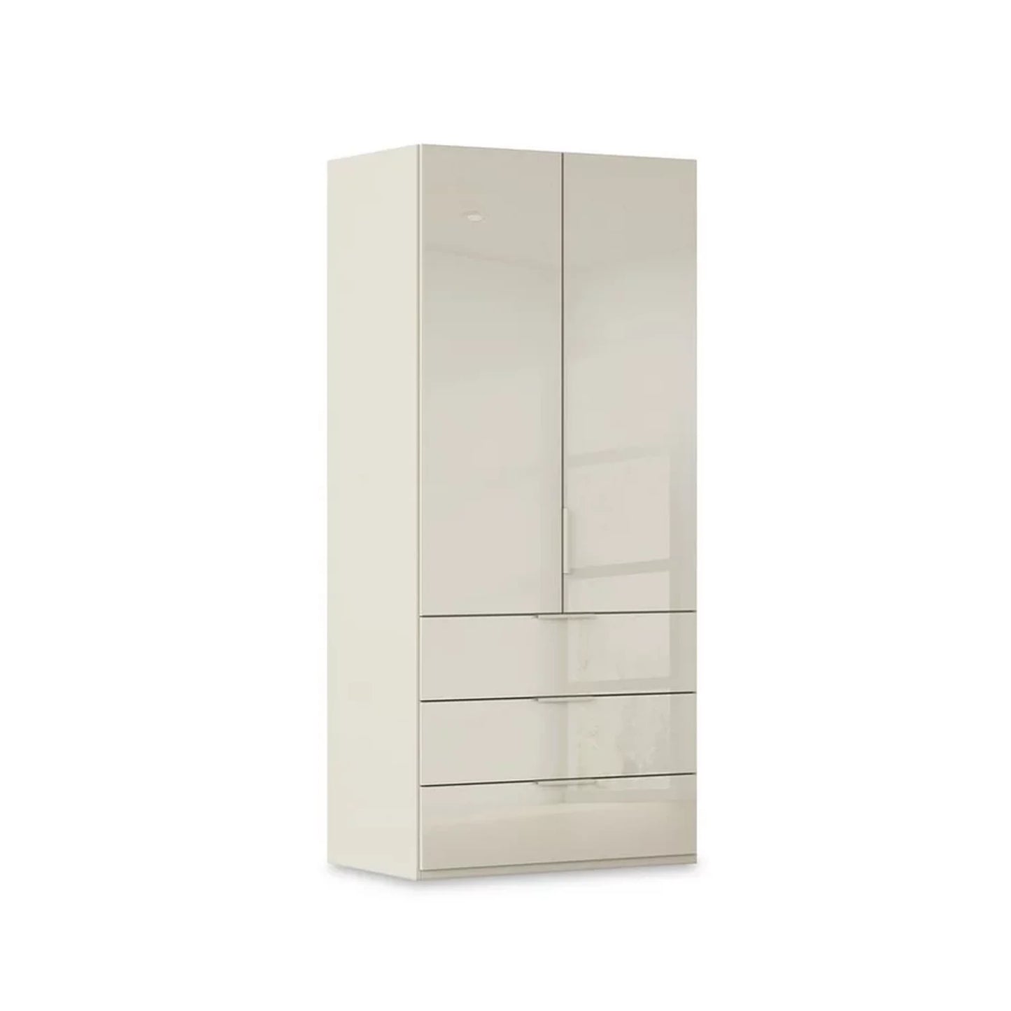Rauch Haven 2 Door Combi Wardrobe with Glass Doors in Champagne