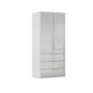 Rauch Haven 2 Door Combi Wardrobe with Glass Doors in Silk Grey