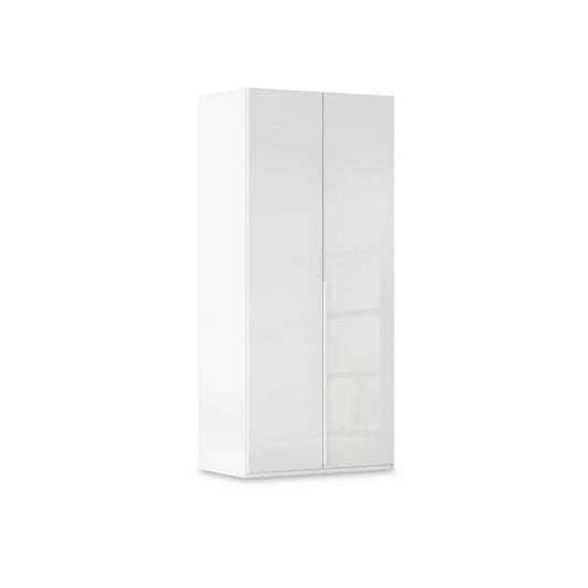 Rauch Heaven 101cm 2 Door Hinged Wardrobe with Glass Doors in White