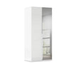 Rauch Heaven 2 Door Hinged Wardrobe with 1 Glass Door and 1 Mirror Door in White