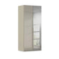 Rauch Heaven 2 Door Hinged Wardrobe with 1 Glass Door and 1 Mirror Door in Fango