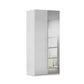 Rauch Heaven 2 Door Hinged Wardrobe with 1 Glass Door and 1 Mirror Door in Silk Grey