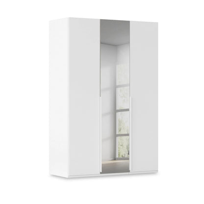 Rauch Heaven 3 Door Hinged Wardrobe with 2 Décor Doors and 1 Mirror Door in White