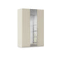 Rauch Heaven 3 Door Hinged Wardrobe with 2 Décor Doors and 1 Mirror Door in Champagne