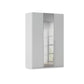 Rauch Heaven 3 Door Hinged Wardrobe with 2 Décor Doors and 1 Mirror Door in Silk Grey