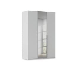 Rauch Heaven 3 Door Hinged Wardrobe with 2 Décor Doors and 1 Mirror Door in Silk Grey