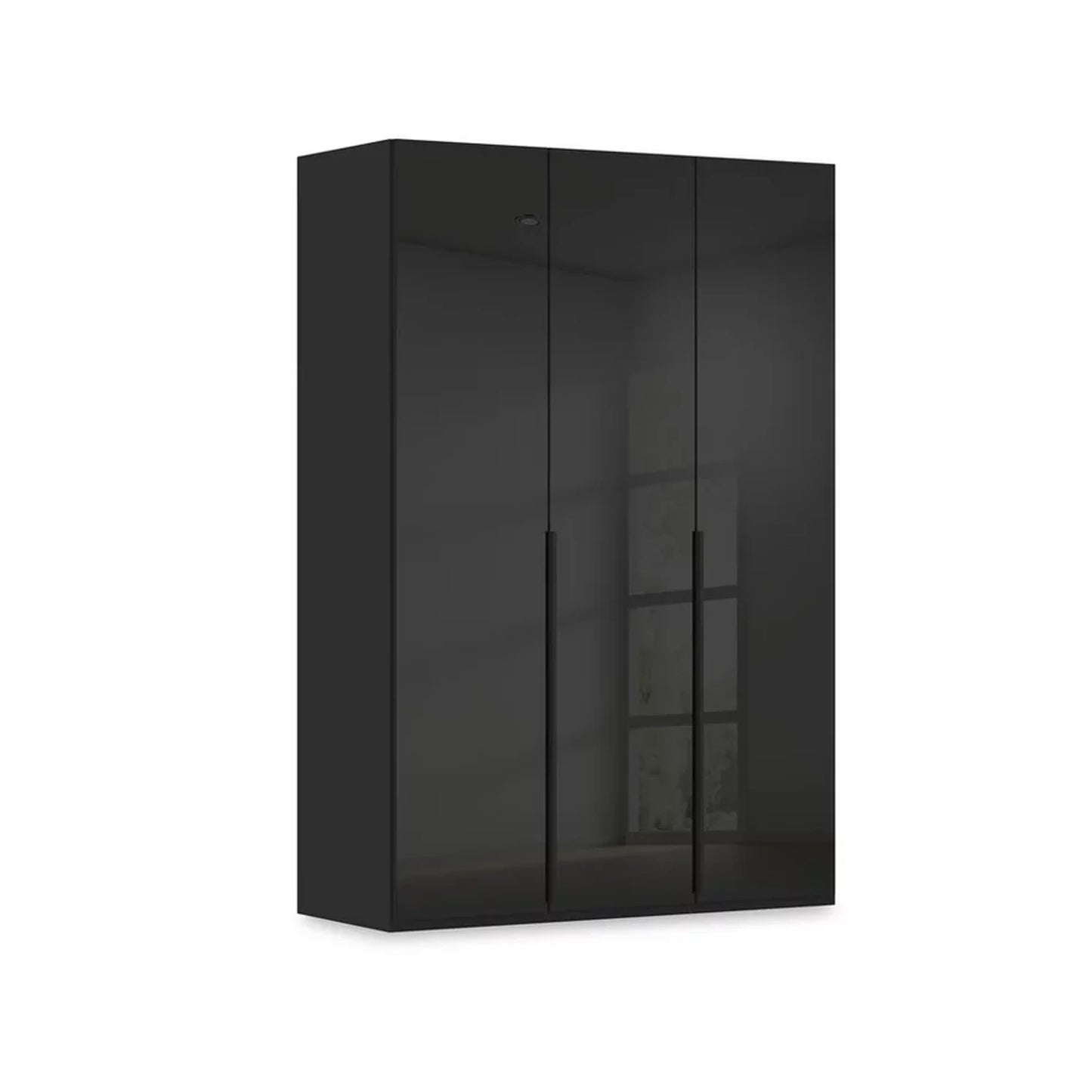 Rauch Haven 3 Door Hinged Wardrobe with Glass Doors in Black