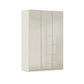 Rauch Haven 3 Door Hinged Wardrobe with Glass Doors in Champagne