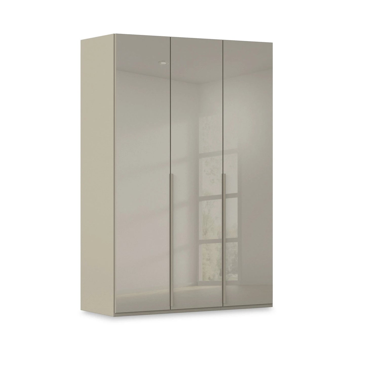 Rauch Haven 3 Door Hinged Wardrobe with Glass Doors in Fango