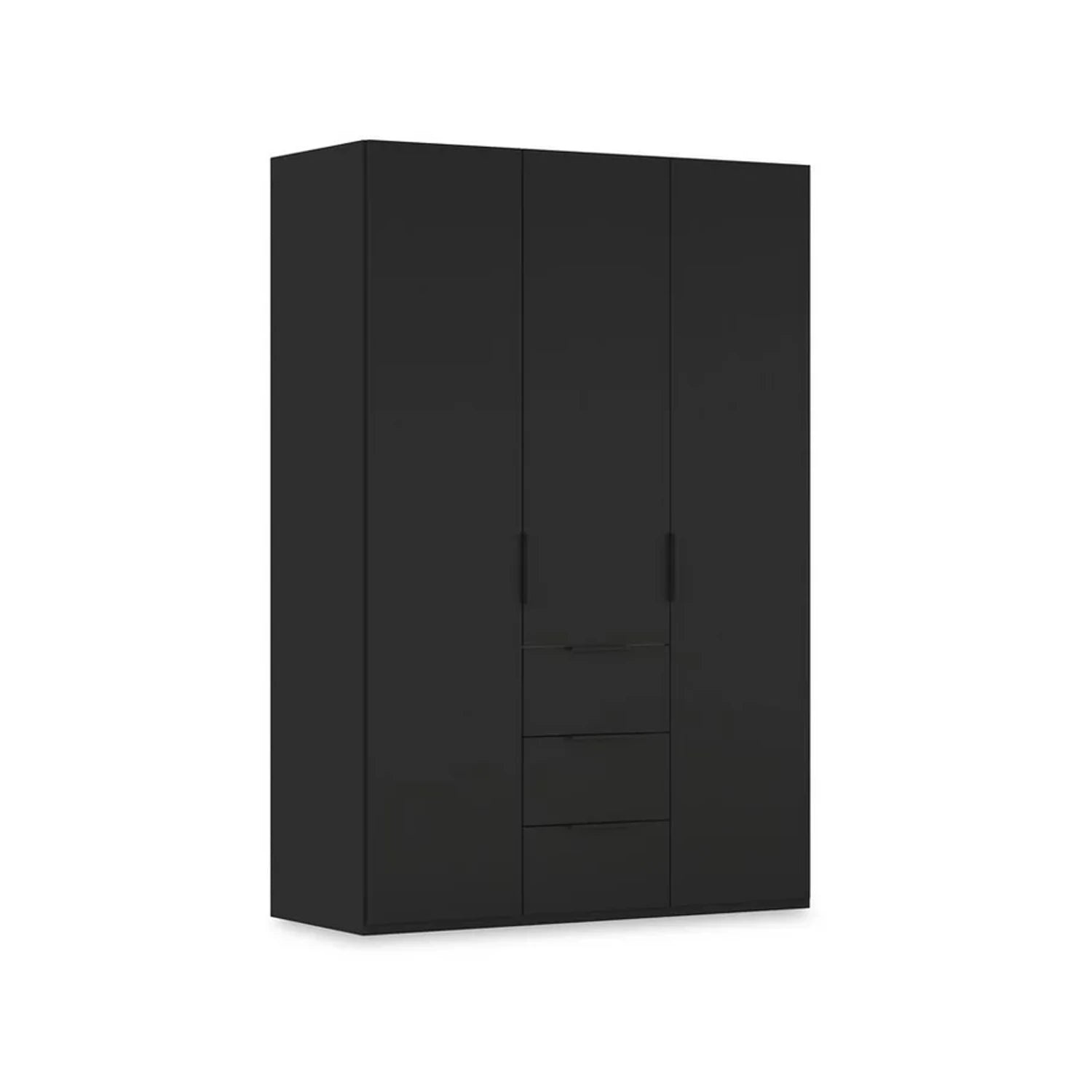 Rauch Haven 3 Door Combi Wardrobe with Décor Doors in Black