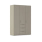 Rauch Haven 3 Door Combi Wardrobe with Décor Doors in Fango