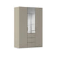 Rauch Haven 3 Door Combi Décor Wardrobe with 2 Décor Doors and 1 Mirror Door in Fango