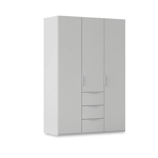 Rauch Haven 3 Door Combi Wardrobe with Décor Doors in Silk Grey