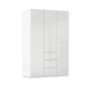 Rauch Haven  3 Door Combi Wardrobe with Glass Doors in White