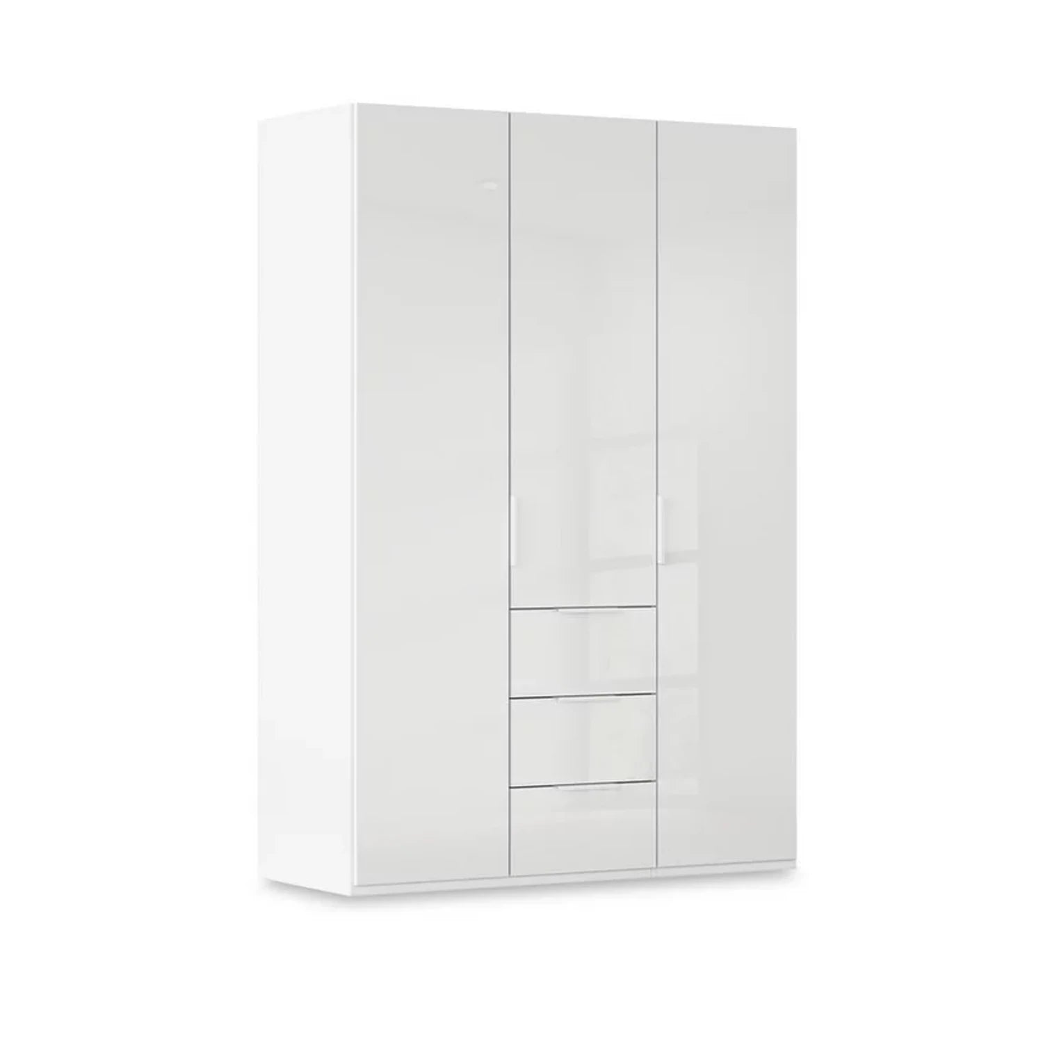 Rauch Haven  3 Door Combi Wardrobe with Glass Doors in White