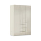 Rauch Haven  3 Door Combi Wardrobe with Glass Doors in Champagne