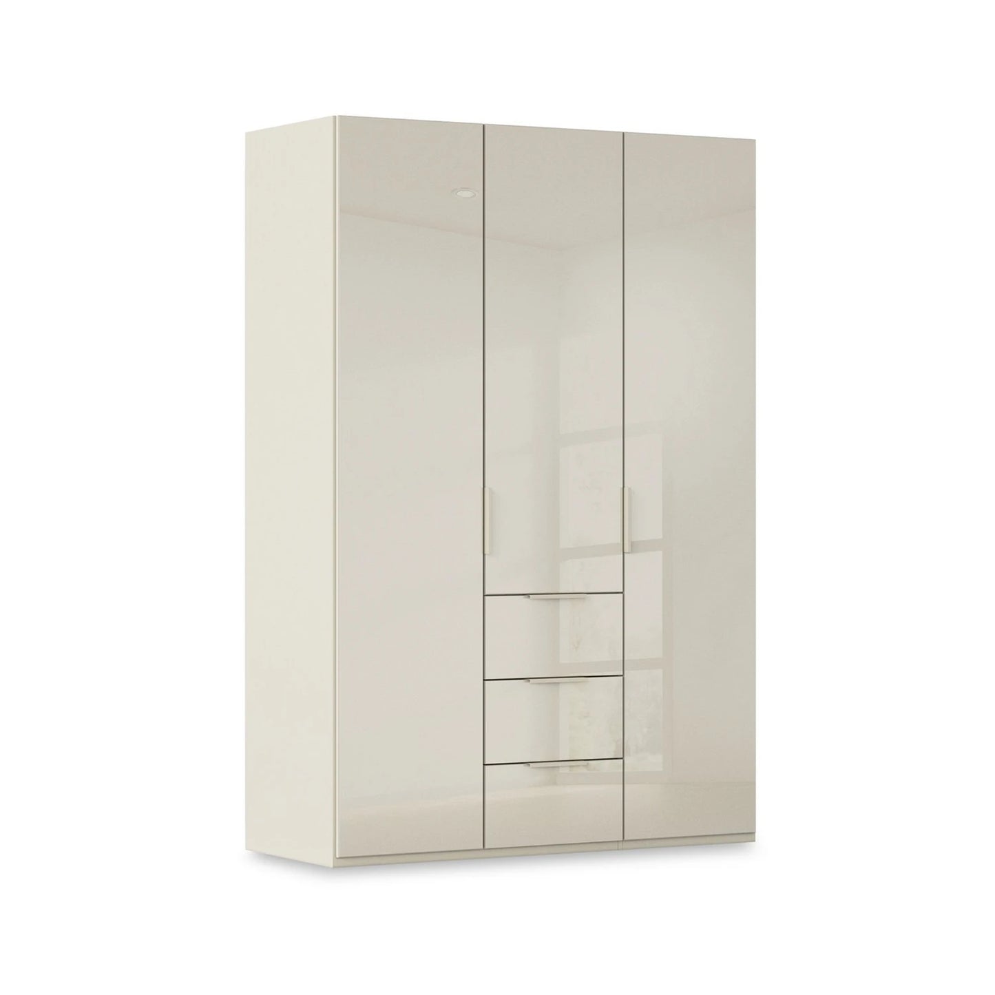 Rauch Haven  3 Door Combi Wardrobe with Glass Doors in Champagne