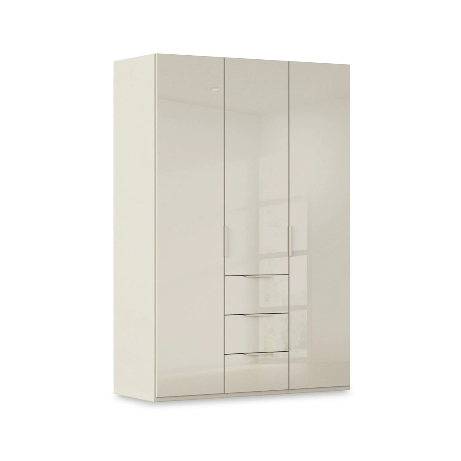 Rauch Haven  3 Door Combi Wardrobe with Glass Doors in Champagne