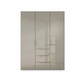 Rauch Haven  3 Door Combi Wardrobe with Glass Doors in Fango - Front view