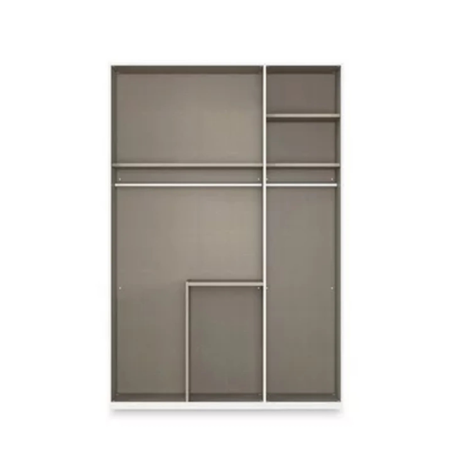 Rauch Haven 3 Door Combi Wardrobe with 2 Glass Doors and 1 Mirror Door - Internal Compartments