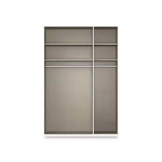 Rauch Haven 3 Door Hinged Wardrobe with 2 Glass Doors and 1 Mirror Door - Internal Compartments