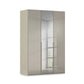 Rauch Haven 3 Door Hinged Wardrobe with 2 Glass Doors and 1 Mirror Door in Fango