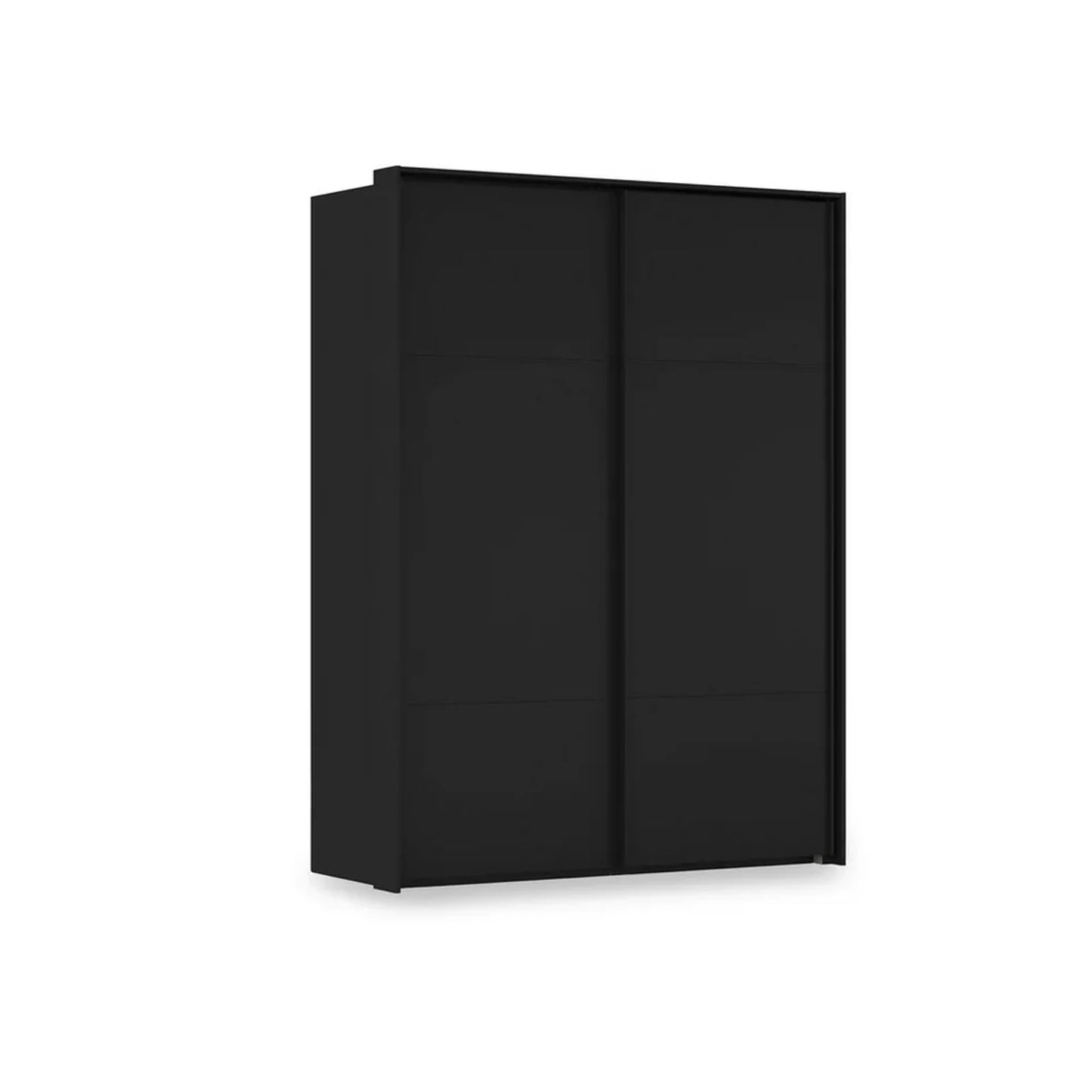 Rauch Haven 2 Door Slider Wardrobe with Décor Doors in Black