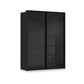 Rauch Haven 2 Door Slider Wardrobe with Glass Doors in Black