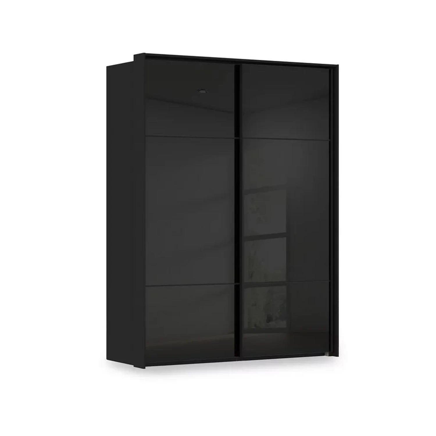 Rauch Haven 2 Door Slider Wardrobe with Glass Doors in Black