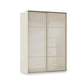 Rauch Haven 2 Door Slider Wardrobe with Glass Doors in Champagne
