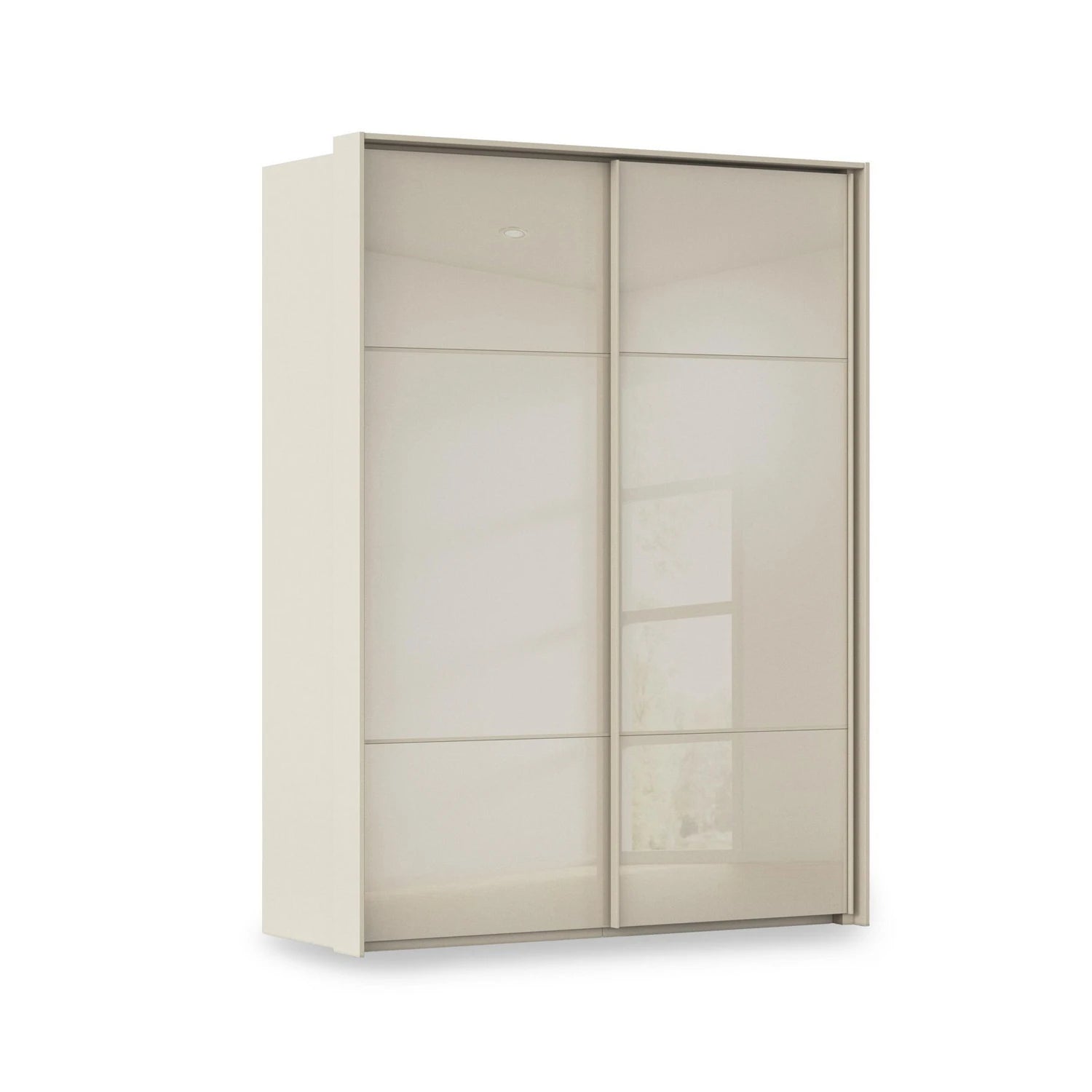 Rauch Haven 2 Door Slider Wardrobe with Glass Doors in Champagne