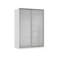 Rauch Haven 2 Door Slider Wardrobe with Glass Doors in Silk Grey