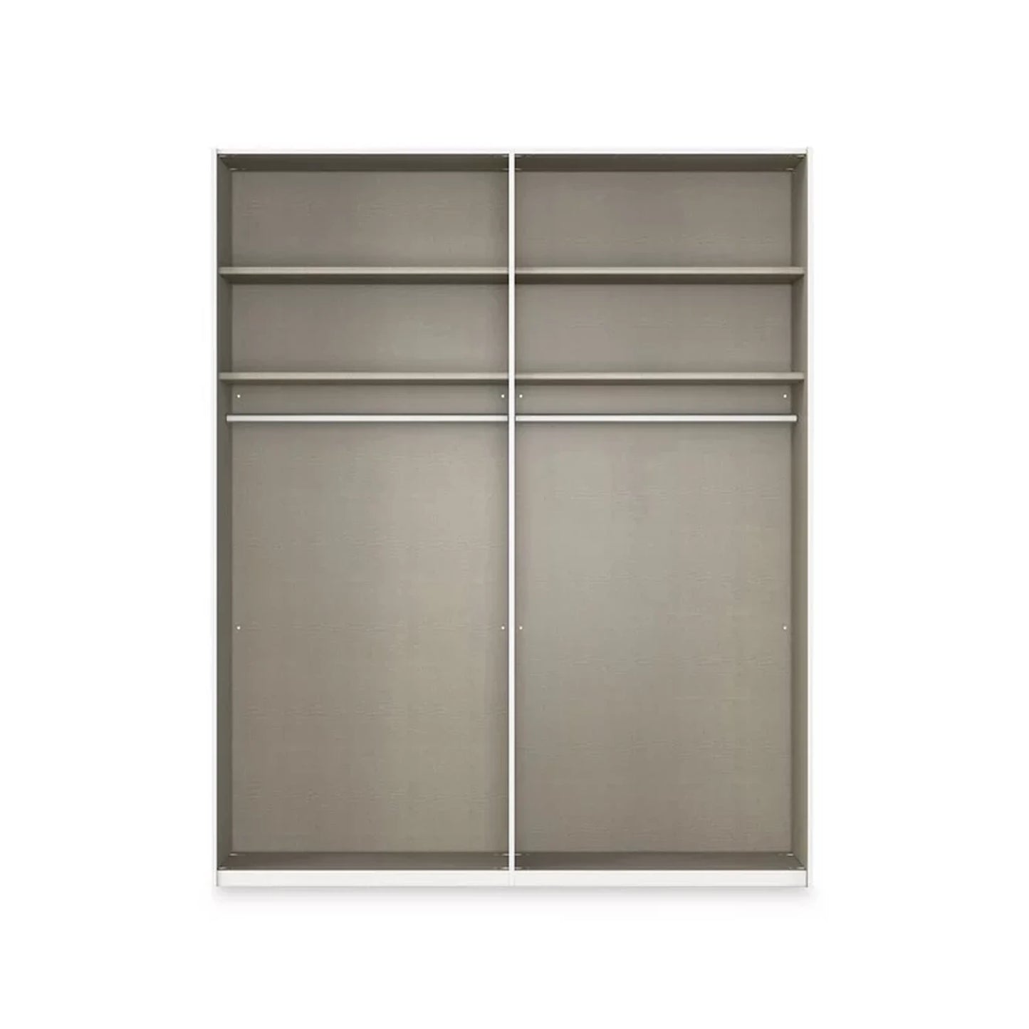 Rauch Heaven 2 Door Slider Wardrobe with Décor Doors and Lights - Internal Compartments