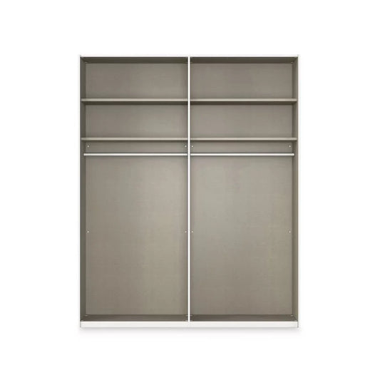 Rauch Heaven 2 Door Slider Wardrobe with Décor Doors and Lights - Internal Compartments