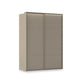 Rauch Heaven 2 Door Slider Wardrobe with Décor Doors and Lights in Fango