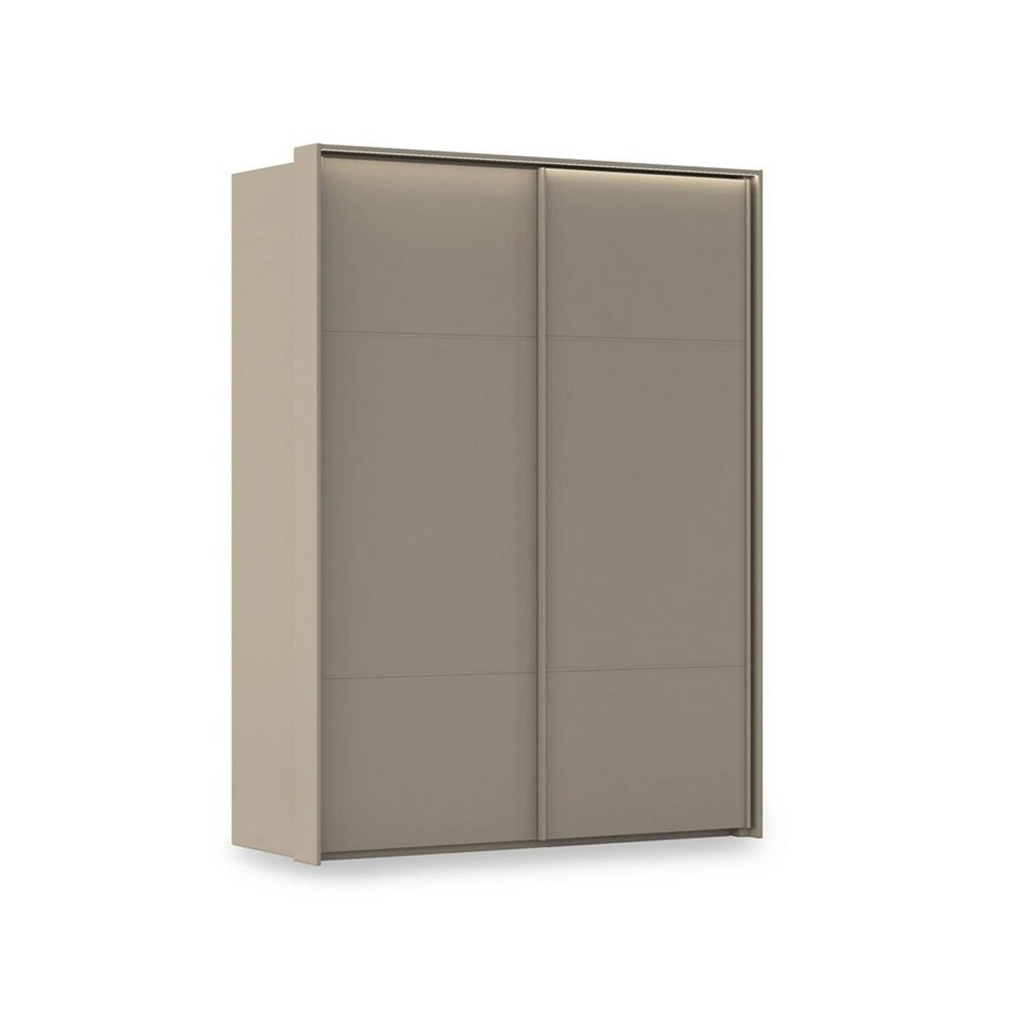 Rauch Heaven 2 Door Slider Wardrobe with Décor Doors and Lights in Fango