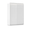 Rauch Heaven 2 Door Slider Wardrobe with Décor Doors and Lights in White