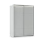 Rauch Heaven 2 Door Slider Wardrobe with Décor Doors and Lights in Silk Grey
