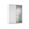 Rauch Haven 2 Door Slider Wardrobe with 1 Glass Door and 1 Mirror Door in White