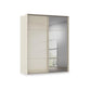 Rauch Haven 2 Door Slider Wardrobe with 1 Glass Door and 1 Mirror Door in Champagne