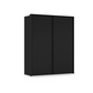 Rauch Haven 2 Door Slider Wardrobe with Décor Doors in Black